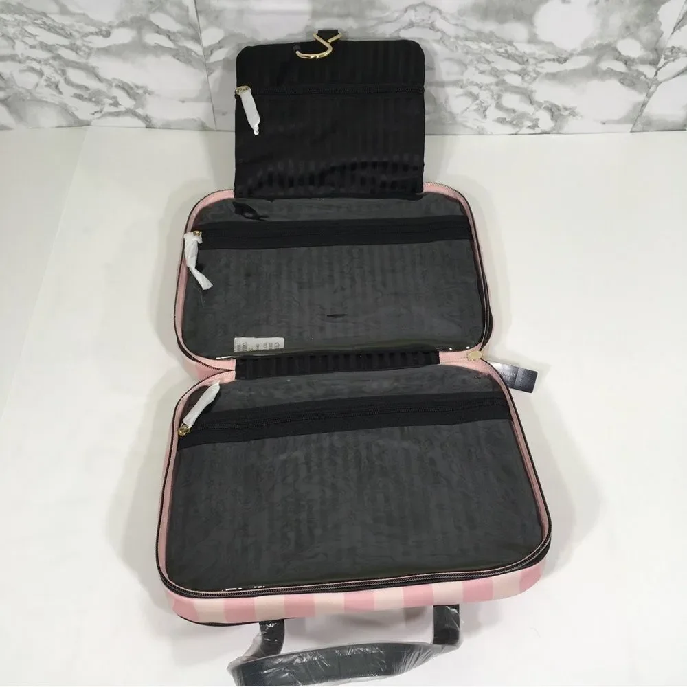 NWT VICTORIA’S SECRET Signature Stripe Everything Travel Make Up Case GIFT‎ IDEA